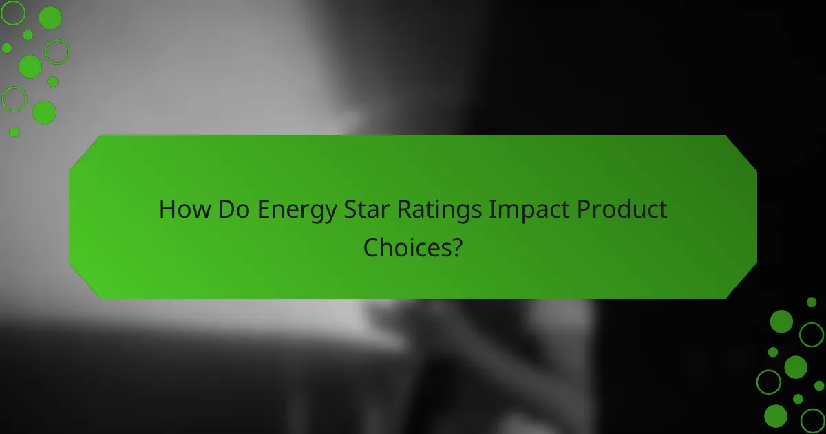 How Do Energy Star Ratings Impact Product Choices?