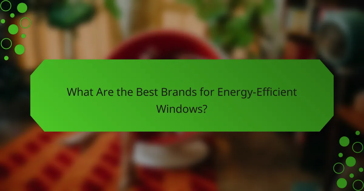 What Are the Best Brands for Energy-Efficient Windows?
