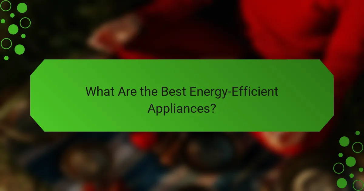 What Are the Best Energy-Efficient Appliances?