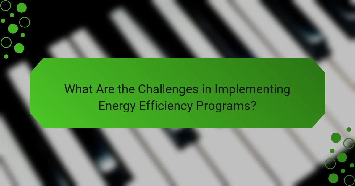 What Are the Challenges in Implementing Energy Efficiency Programs?